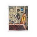 Skeleton Playing Guitar Wall Tapestry – Surfboard Rocker Boho Decor